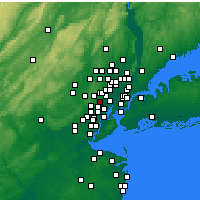 Nearby Forecast Locations - East Orange - Kaart