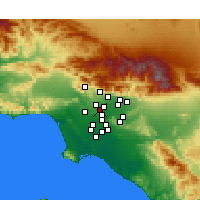 Nearby Forecast Locations - Alhambra - Kaart
