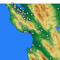 Nearby Forecast Locations - Aptos - Kaart