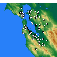 Nearby Forecast Locations - Burlingame - Kaart