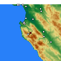Nearby Forecast Locations - Carmel Valley - Kaart