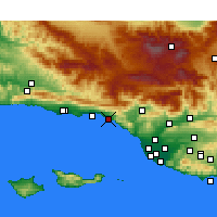 Nearby Forecast Locations - Carpinteria - Kaart