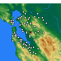 Nearby Forecast Locations - Castro Valley - Kaart