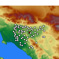 Nearby Forecast Locations - Chino Hills - Kaart