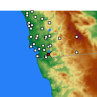 Nearby Forecast Locations - Chula Vista - Kaart