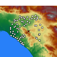 Nearby Forecast Locations - Corona - Kaart