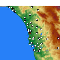 Nearby Forecast Locations - Del Mar - Kaart
