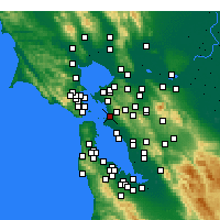 Nearby Forecast Locations - Emeryville - Kaart