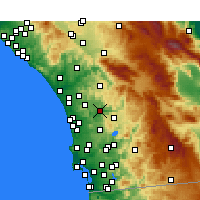 Nearby Forecast Locations - Escondido - Kaart