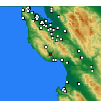 Nearby Forecast Locations - Felton - Kaart