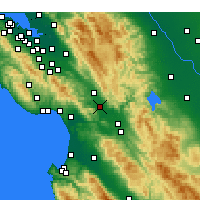 Nearby Forecast Locations - Gilroy - Kaart