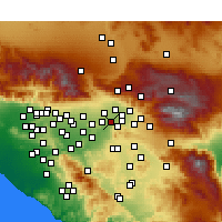 Nearby Forecast Locations - Grand Terrace - Kaart