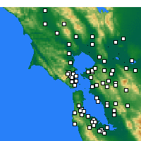 Nearby Forecast Locations - Greenbrae - Kaart