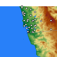 Nearby Forecast Locations - Imperial Beach - Kaart