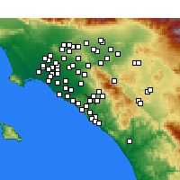 Nearby Forecast Locations - Irvine - Kaart