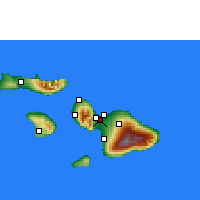 Nearby Forecast Locations - Kahului - Kaart