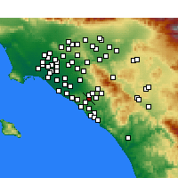 Nearby Forecast Locations - Laguna Hills - Kaart