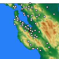 Nearby Forecast Locations - Los Altos - Kaart