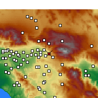 Nearby Forecast Locations - Mentone - Kaart