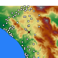 Nearby Forecast Locations - Murrieta - Kaart