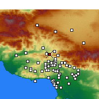 Nearby Forecast Locations - Newhall - Kaart