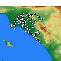 Nearby Forecast Locations - Newport Beach - Kaart