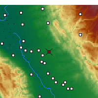 Nearby Forecast Locations - Oakdale - Kaart