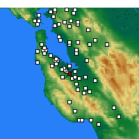 Nearby Forecast Locations - Palo Alto - Kaart