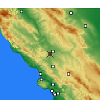 Nearby Forecast Locations - Paso Robles - Kaart