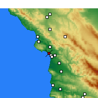 Nearby Forecast Locations - Pismo Beach - Kaart