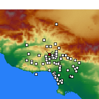 Nearby Forecast Locations - Porter Ranch - Kaart