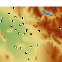 Nearby Forecast Locations - Queen Creek - Kaart