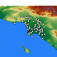 Nearby Forecast Locations - Redondo Beach - Kaart
