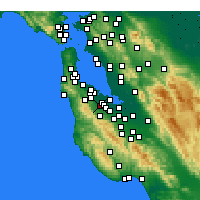Nearby Forecast Locations - Redwood City - Kaart