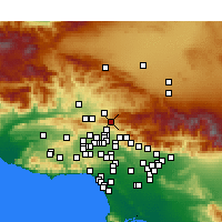Nearby Forecast Locations - Santa Clarita - Kaart