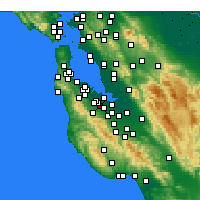 Nearby Forecast Locations - Stanford - Kaart