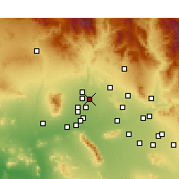 Nearby Forecast Locations - Sun City - Kaart