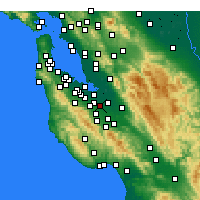 Nearby Forecast Locations - Sunnyvale - Kaart