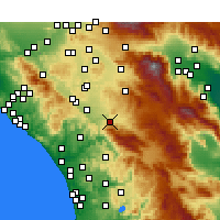 Nearby Forecast Locations - Temecula - Kaart