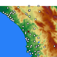 Nearby Forecast Locations - Vista - Kaart