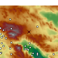 Nearby Forecast Locations - Yucca Valley - Kaart