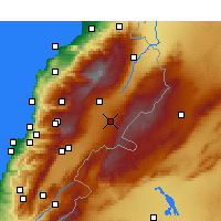 Nearby Forecast Locations - Baalbek - Kaart