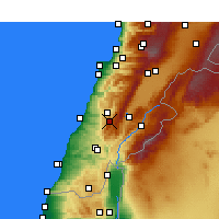 Nearby Forecast Locations - Jezzine - Kaart