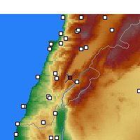 Nearby Forecast Locations - Qaraoun - Kaart