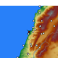 Nearby Forecast Locations - Basta el Tahta - Kaart