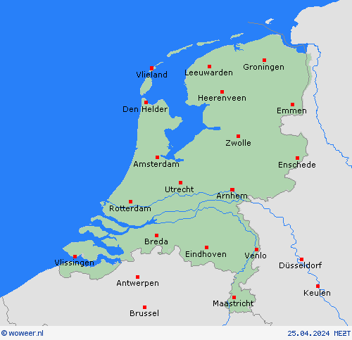  Nederland Europa Weerkaarten