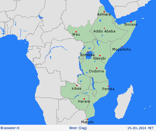 overzicht  Afrika Weerkaarten
