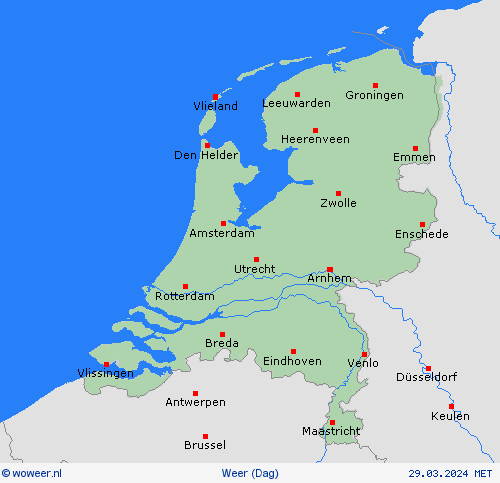 overzicht Nederland Europa Weerkaarten