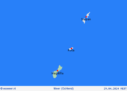 overzicht Guam Oceanië Weerkaarten