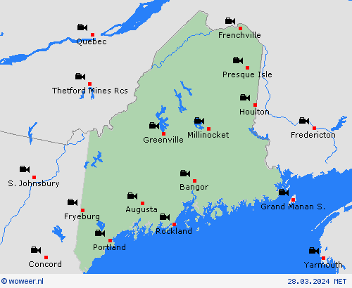 webcam Maine Noord-Amerika Weerkaarten